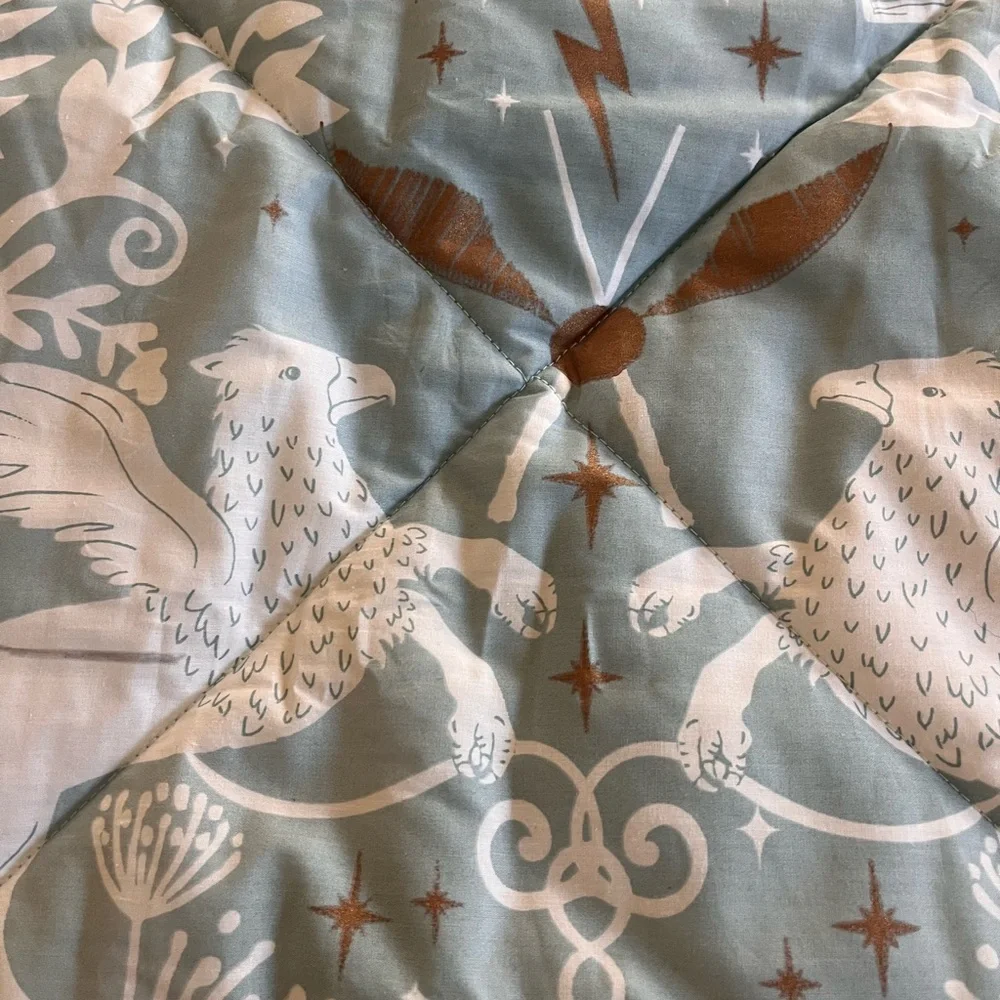Pottery barn teen Harry Potter magical damask Quilted Euro pillow cover 26 x 26”
